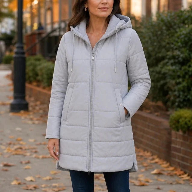 Adele | Cozy Quilted Hooded Coat