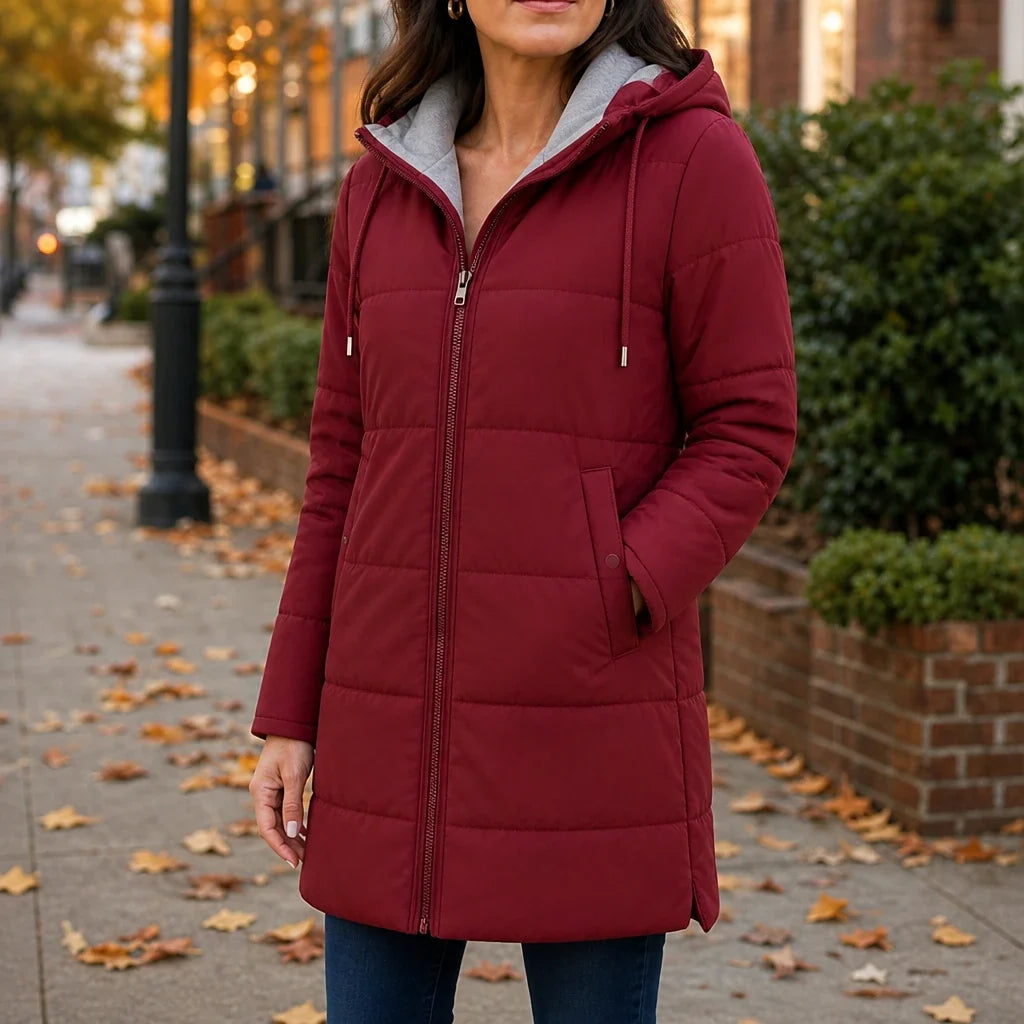 Adele | Cozy Quilted Hooded Coat