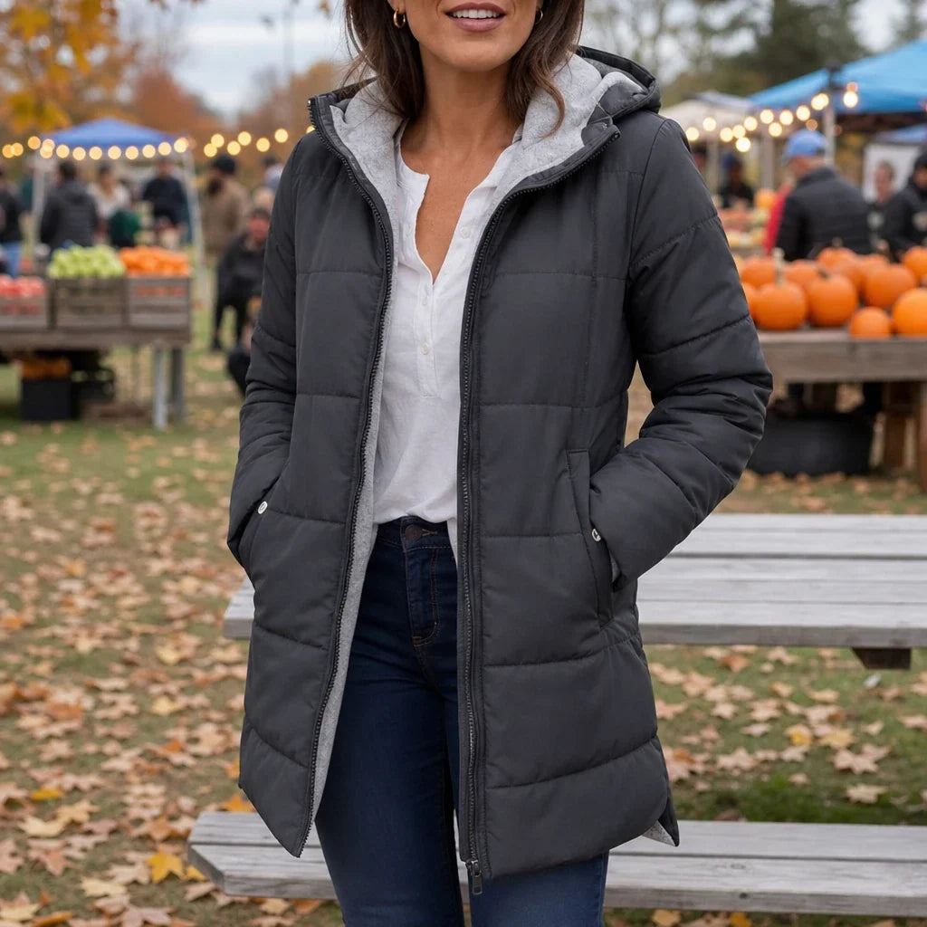 Adele | Cozy Quilted Hooded Coat
