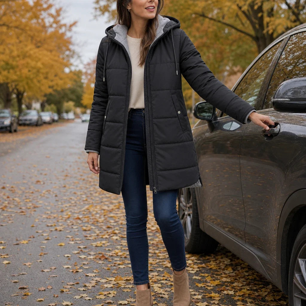 Adele | Cozy Quilted Hooded Coat