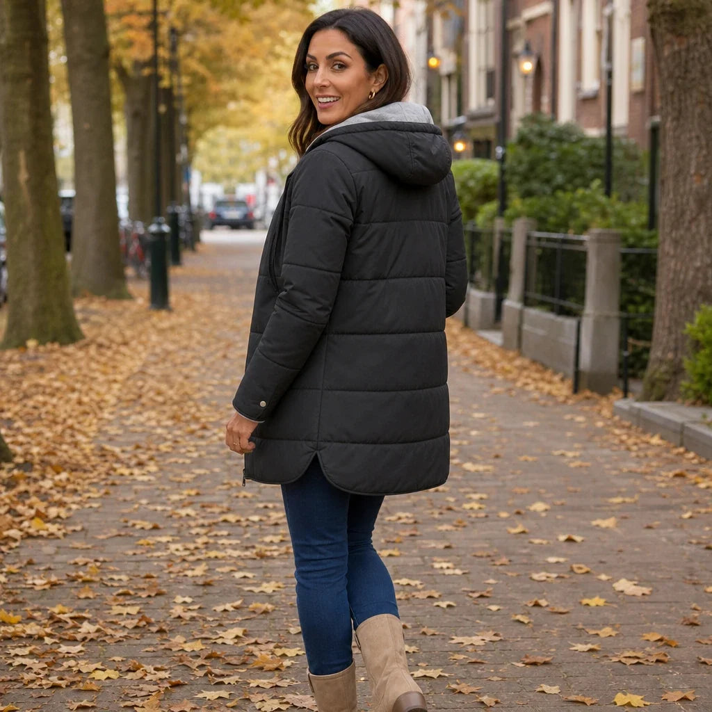 Adele | Cozy Quilted Hooded Coat