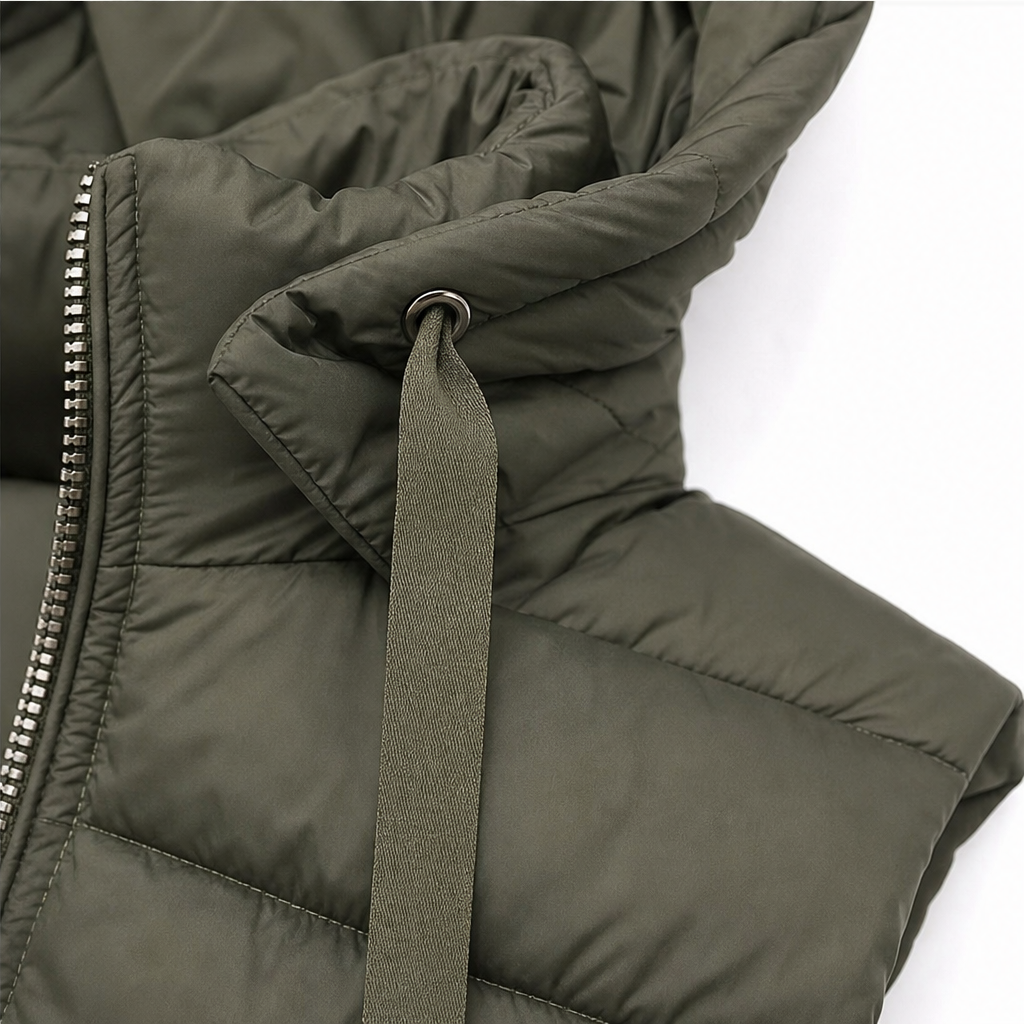 Aimee | Minimal Zip-Up Puffer Vest