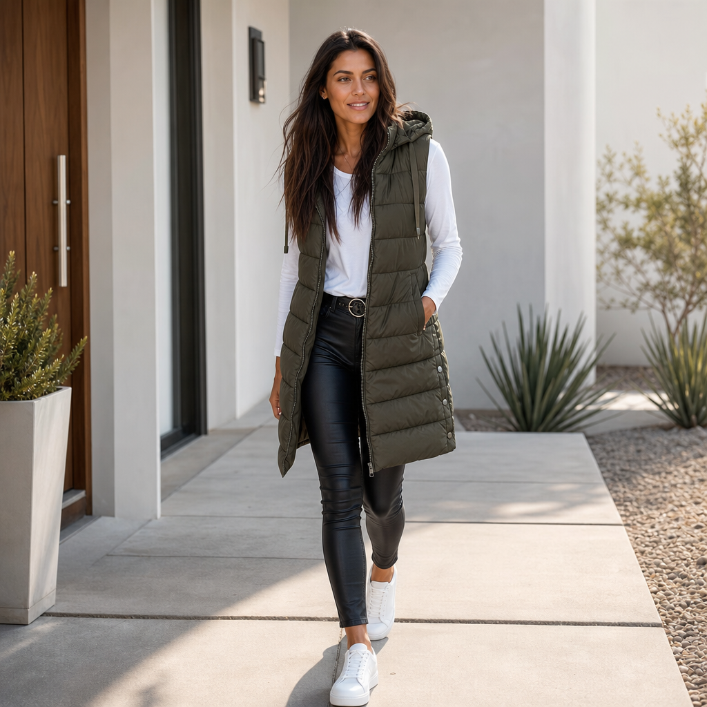 Aimee | Minimal Zip-Up Puffer Vest
