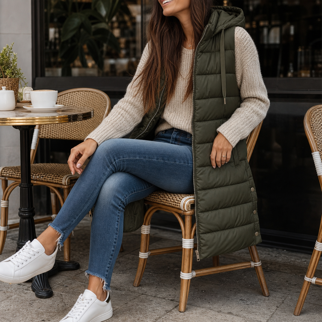 Aimee | Minimal Zip-Up Puffer Vest