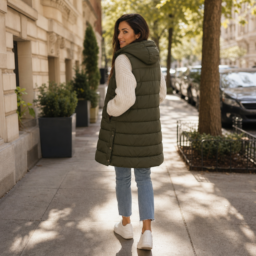 Aimee | Minimal Zip-Up Puffer Vest