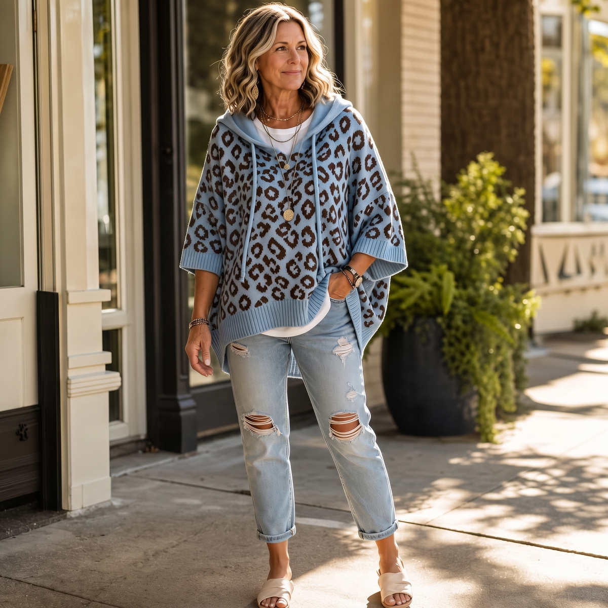 Alaina | Cozy Leopard Hooded Sweater