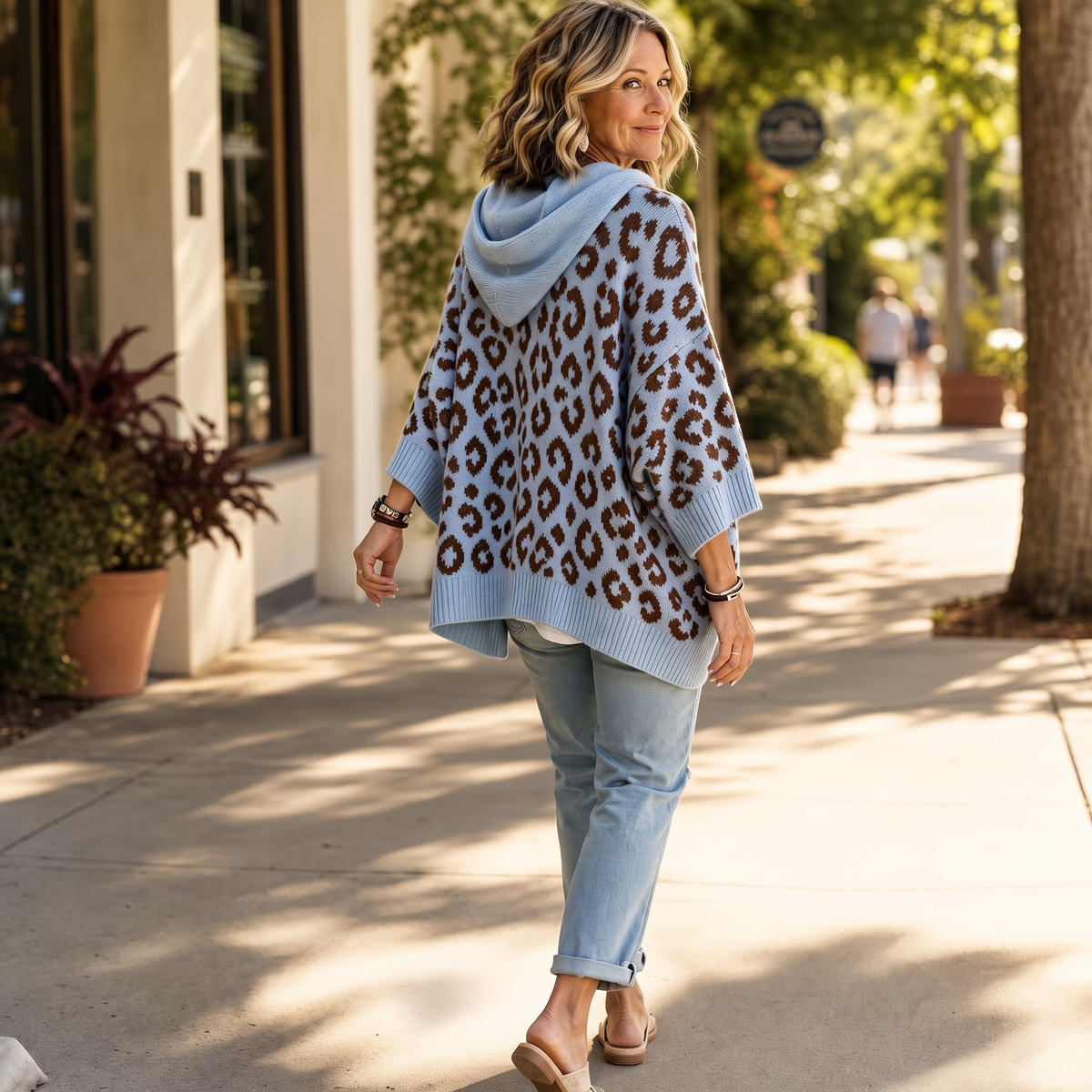 Alaina | Cozy Leopard Hooded Sweater
