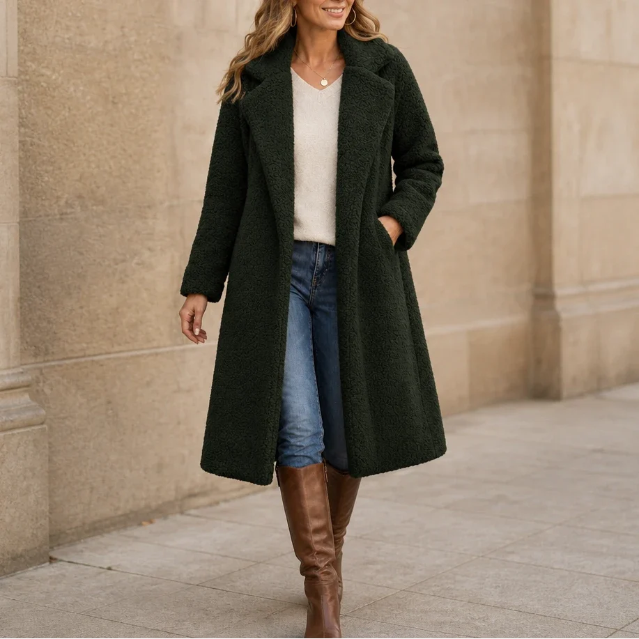 Alanna | Cozy Longline Teddy Coat