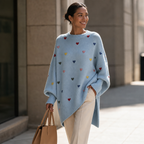 Alessandra | Cozy Heart Batwing Sweater