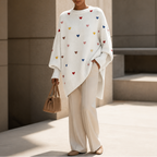 Alessandra | Cozy Heart Batwing Sweater