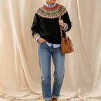 Alexandra | Cozy Fair Isle Yoke Sweater