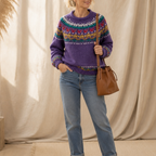 Alexandra | Cozy Fair Isle Yoke Sweater