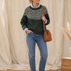 Alexandra | Cozy Fair Isle Yoke Sweater