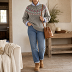 Alexandra | Cozy Fair Isle Yoke Sweater