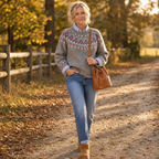 Alexandra | Cozy Fair Isle Yoke Sweater