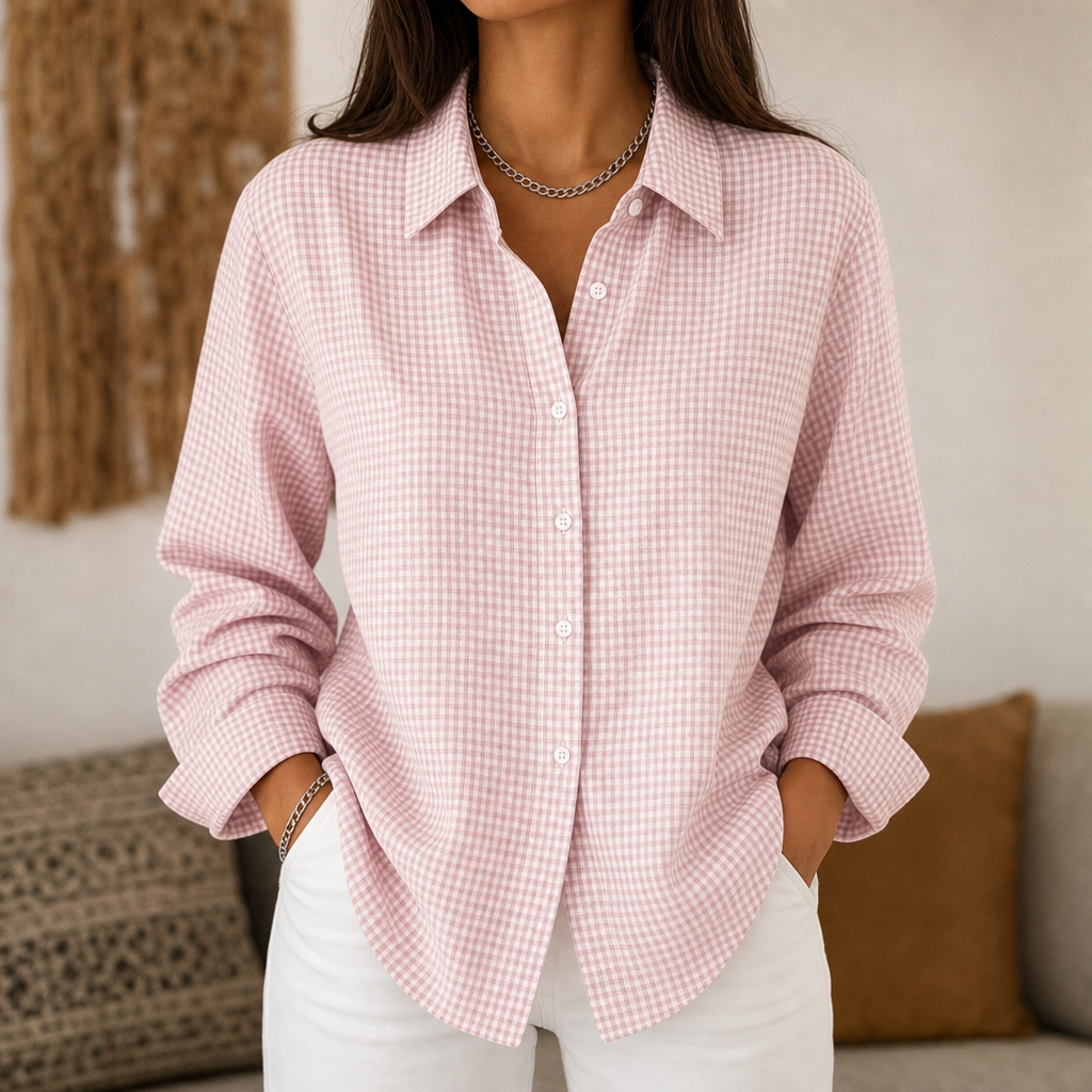 Alexandria | Retro Plaid Button-Down Shirt