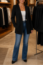 Alexia | Sleek Single-Button A-Line Blazer