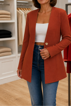 Alexia | Sleek Single-Button A-Line Blazer