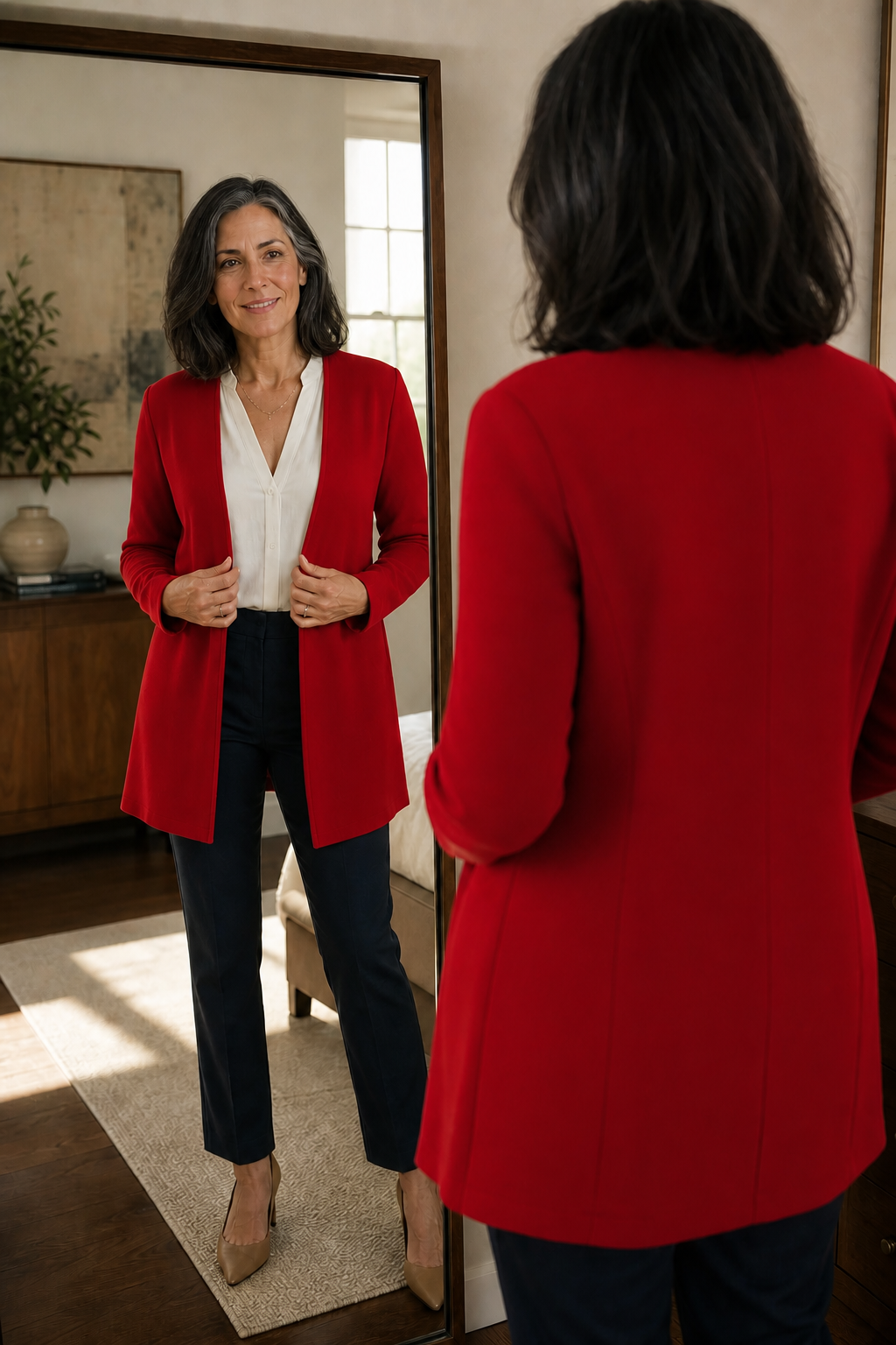Alexia | Sleek Single-Button A-Line Blazer