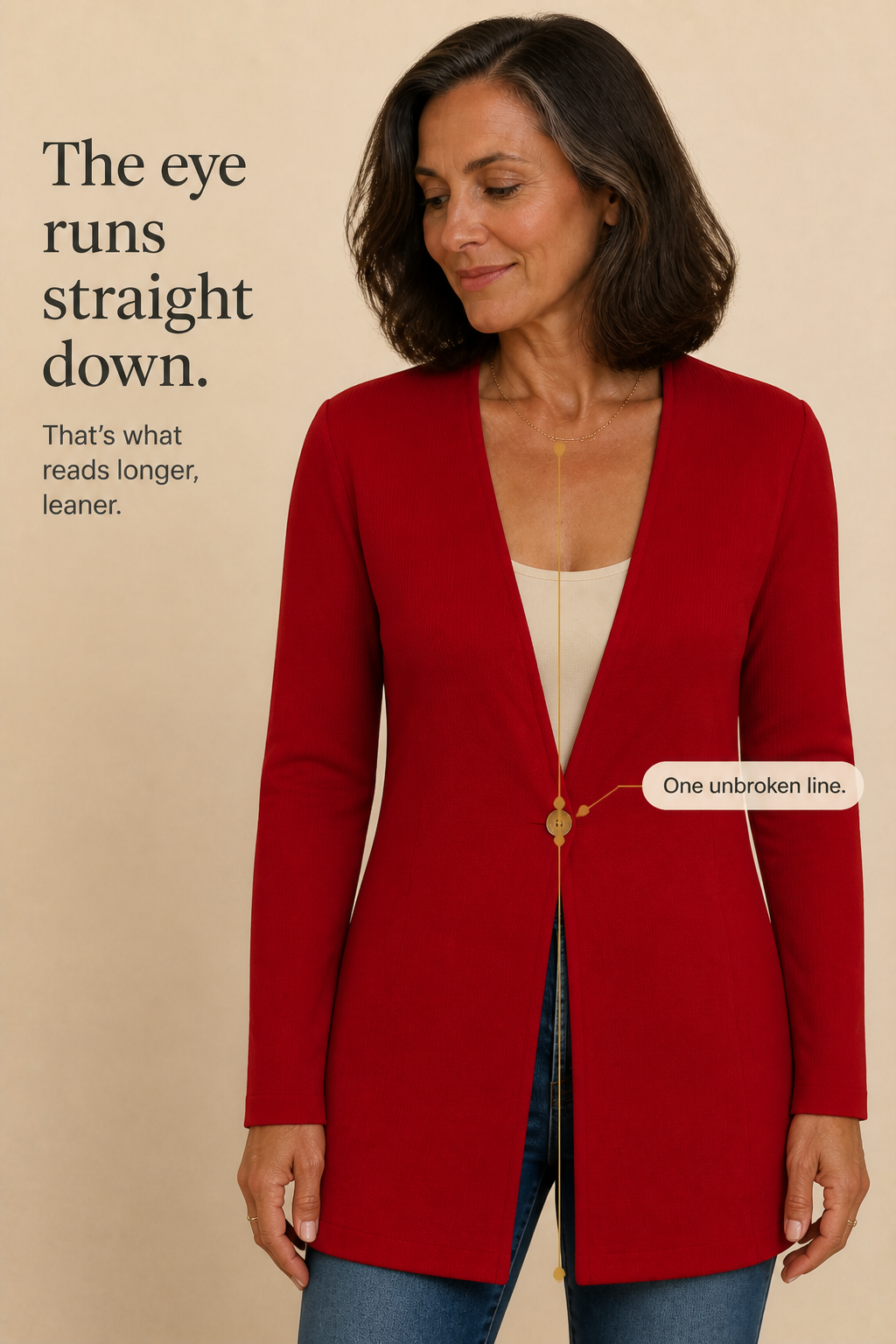 Alexia | Sleek Single-Button A-Line Blazer