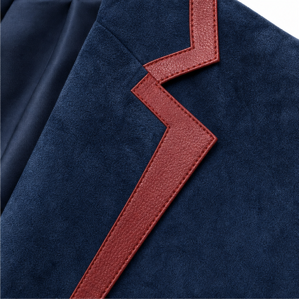 Alissa | Contrast Trim Velvet Blazer