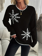 Alyson | Cozy Snowflake Jacquard Sweater