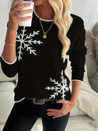 Alyson | Cozy Snowflake Jacquard Sweater