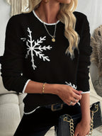 Alyson | Cozy Snowflake Jacquard Sweater