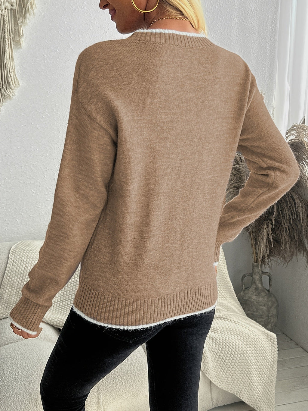 Alyson | Cozy Snowflake Jacquard Sweater