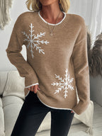 Alyson | Cozy Snowflake Jacquard Sweater