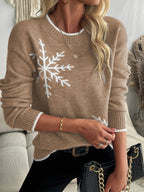 Alyson | Cozy Snowflake Jacquard Sweater
