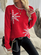 Alyson | Cozy Snowflake Jacquard Sweater