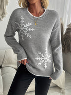 Alyson | Cozy Snowflake Jacquard Sweater