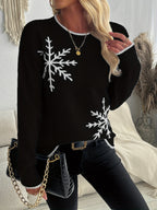 Alyson | Cozy Snowflake Jacquard Sweater
