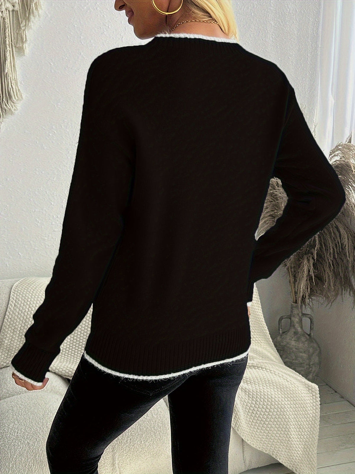 Alyson | Cozy Snowflake Jacquard Sweater