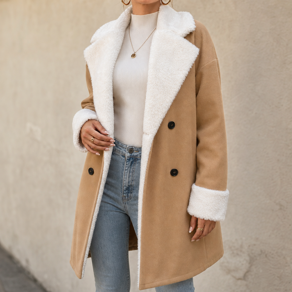 Amalia | Cozy Plush-Trim Coat