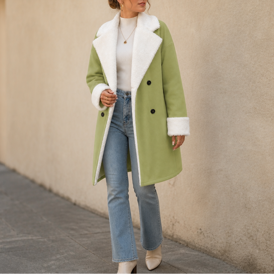 Amalia | Cozy Plush-Trim Coat
