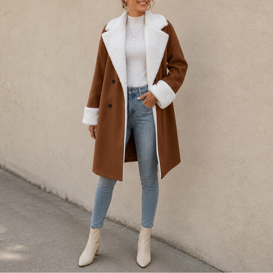 Amalia | Cozy Plush-Trim Coat