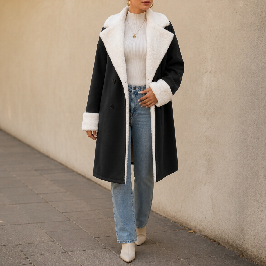 Amalia | Cozy Plush-Trim Coat
