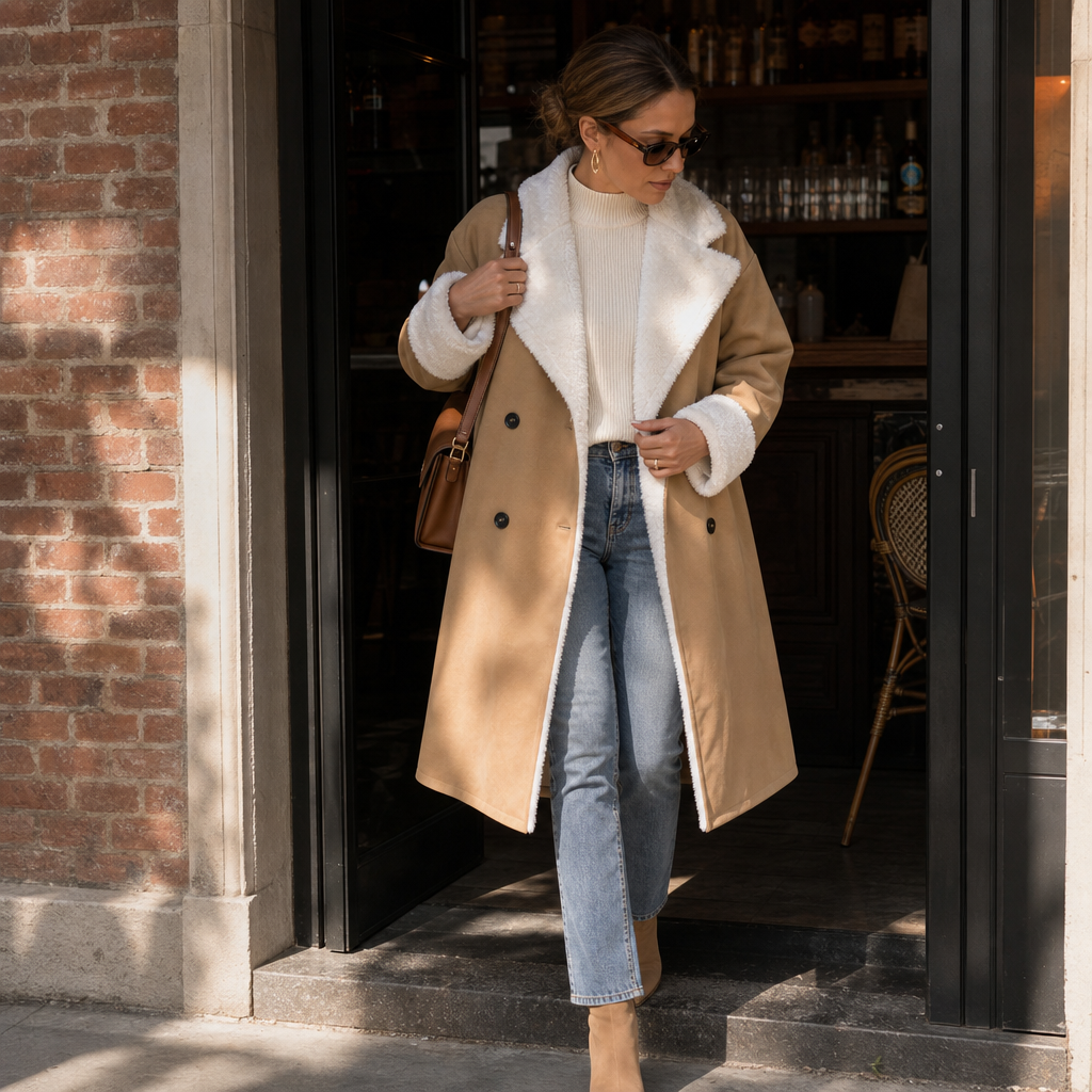 Amalia | Cozy Plush-Trim Coat