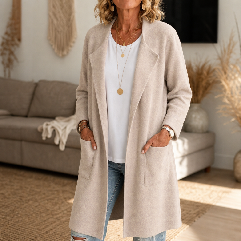 Amelie | Soft Open-Front Longline Coat