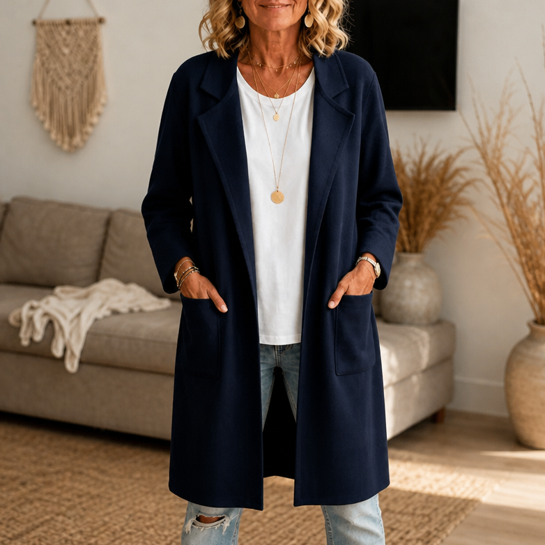 Amelie | Soft Open-Front Longline Coat