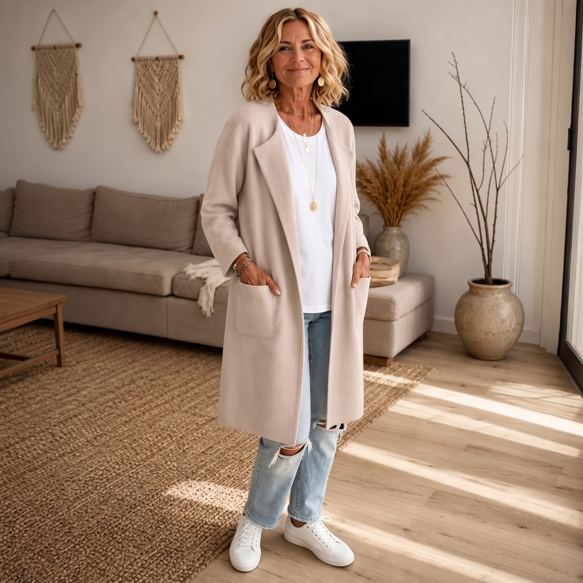Amelie | Soft Open-Front Longline Coat