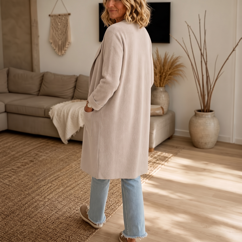 Amelie | Soft Open-Front Longline Coat