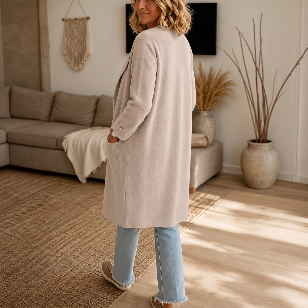 Amelie | Soft Open-Front Longline Coat