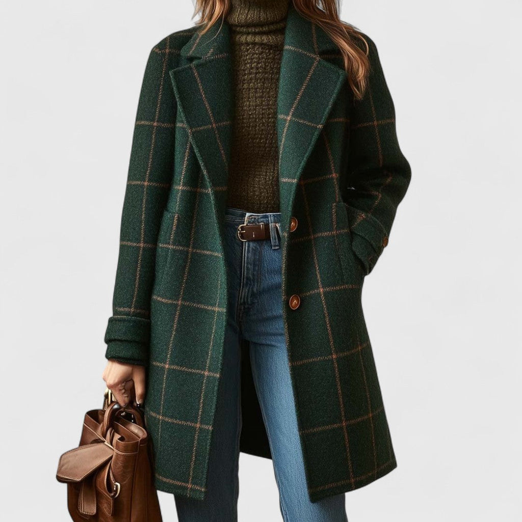 Anita | Classic Plaid Lapel Coat