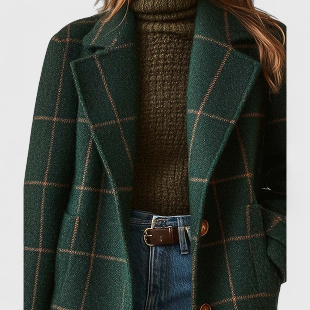 Anita | Classic Plaid Lapel Coat