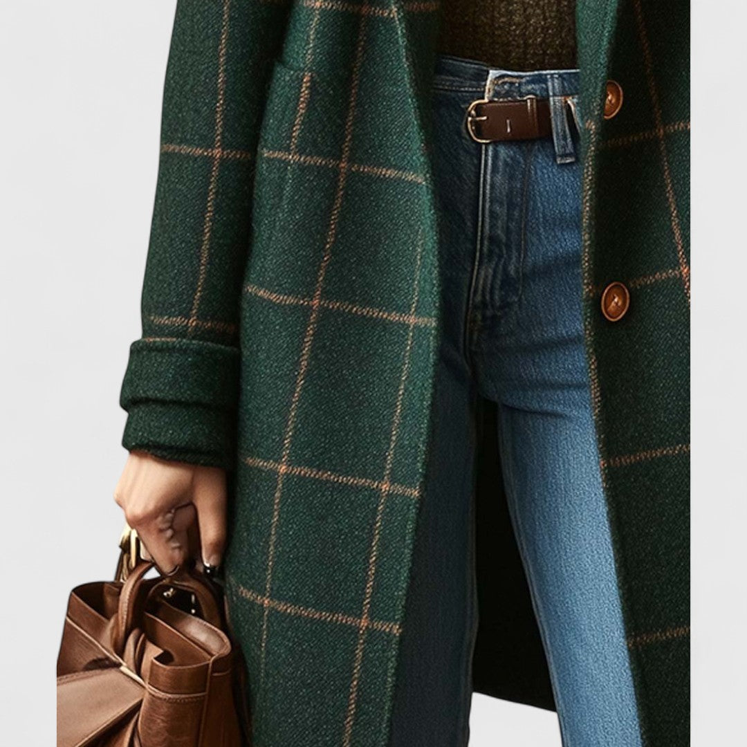 Anita | Classic Plaid Lapel Coat