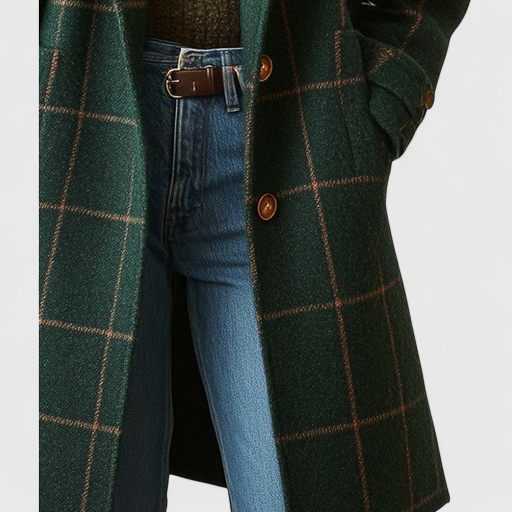 Anita | Classic Plaid Lapel Coat