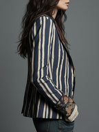 Anne | Floral Print Structured Shoulder Blazer